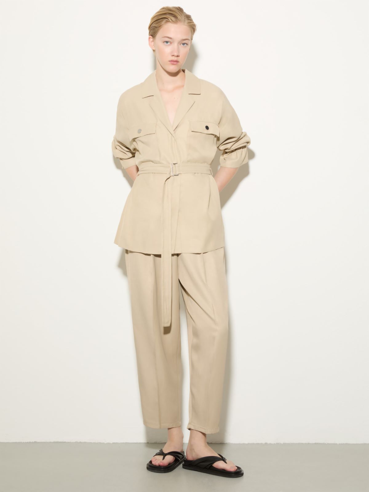 Surchemise avec ceinture - BEIGE - MAX&Co.