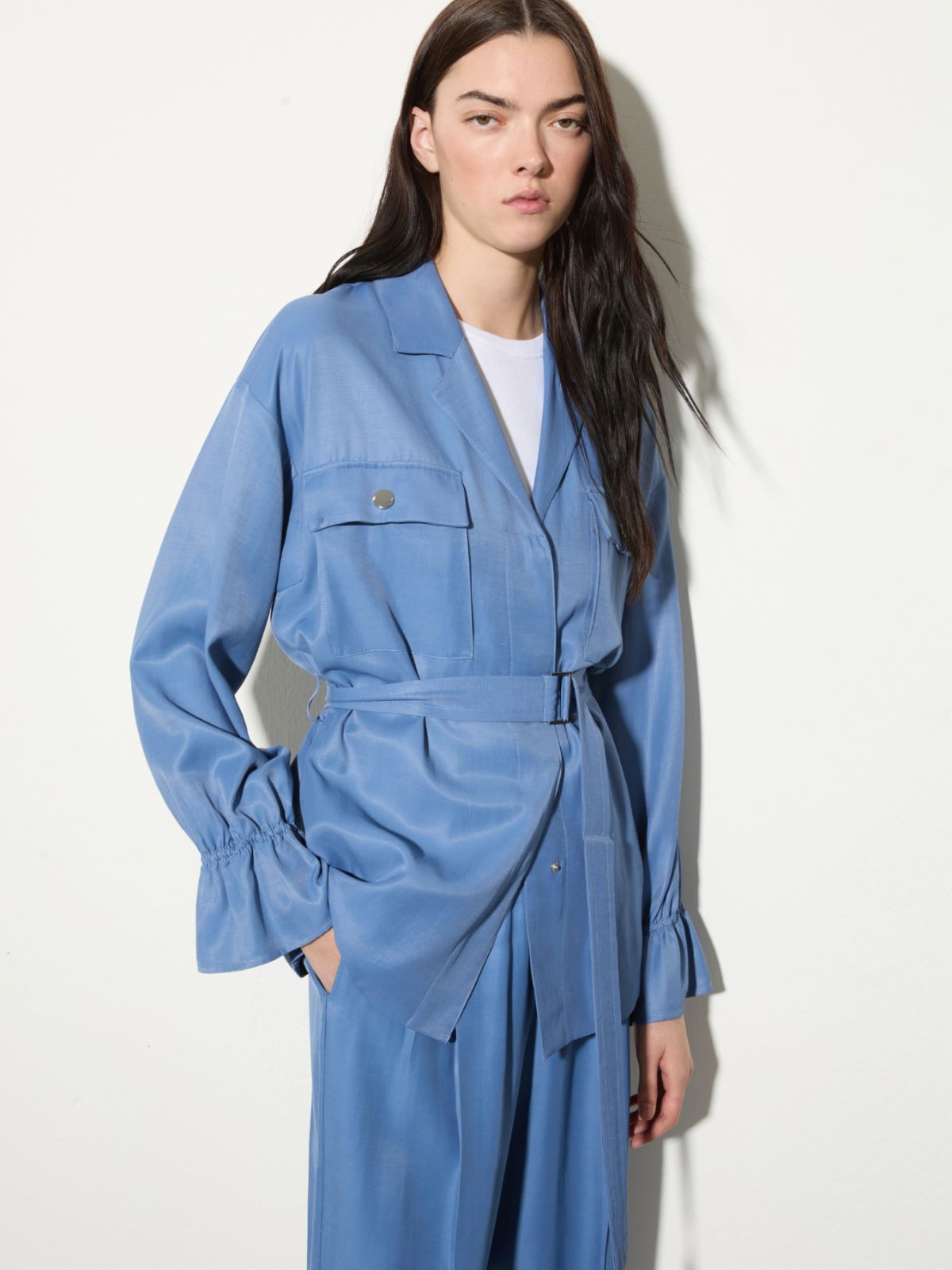 Surchemise avec ceinture - GRIS BLEU - MAX&Co.