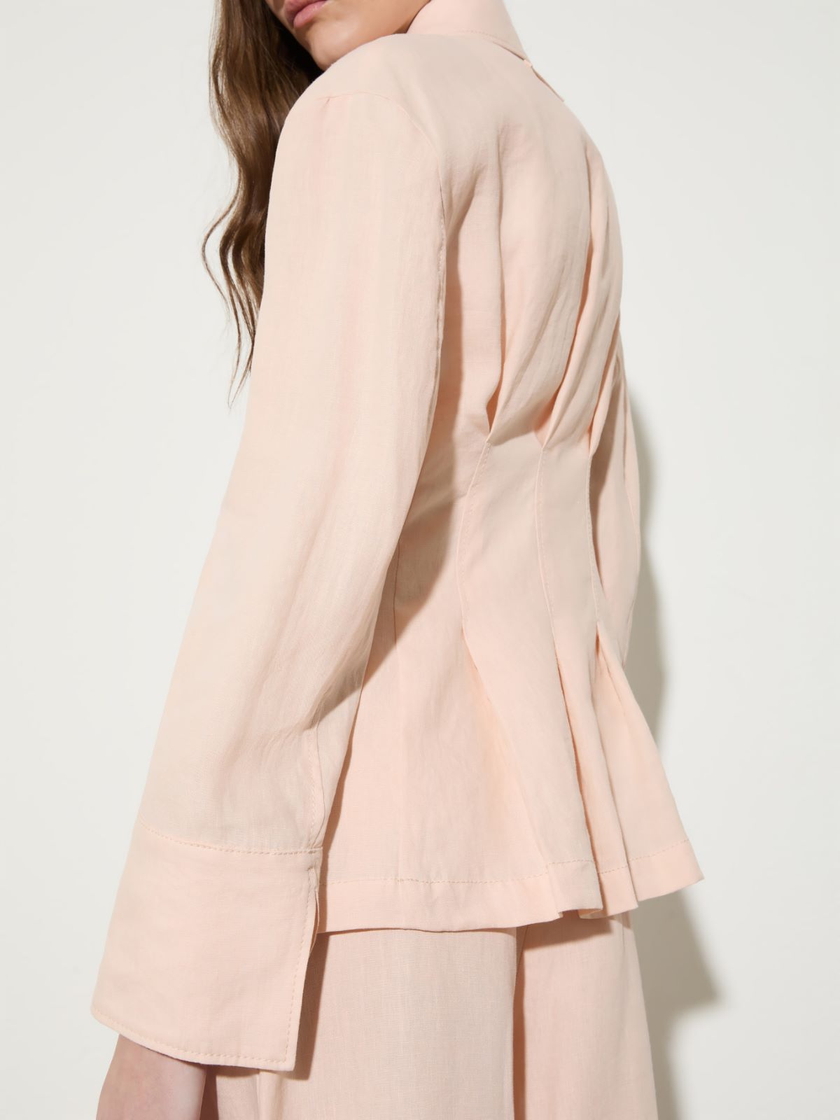 Slim pure linen blazer - POWDER - MAX&Co. - 4