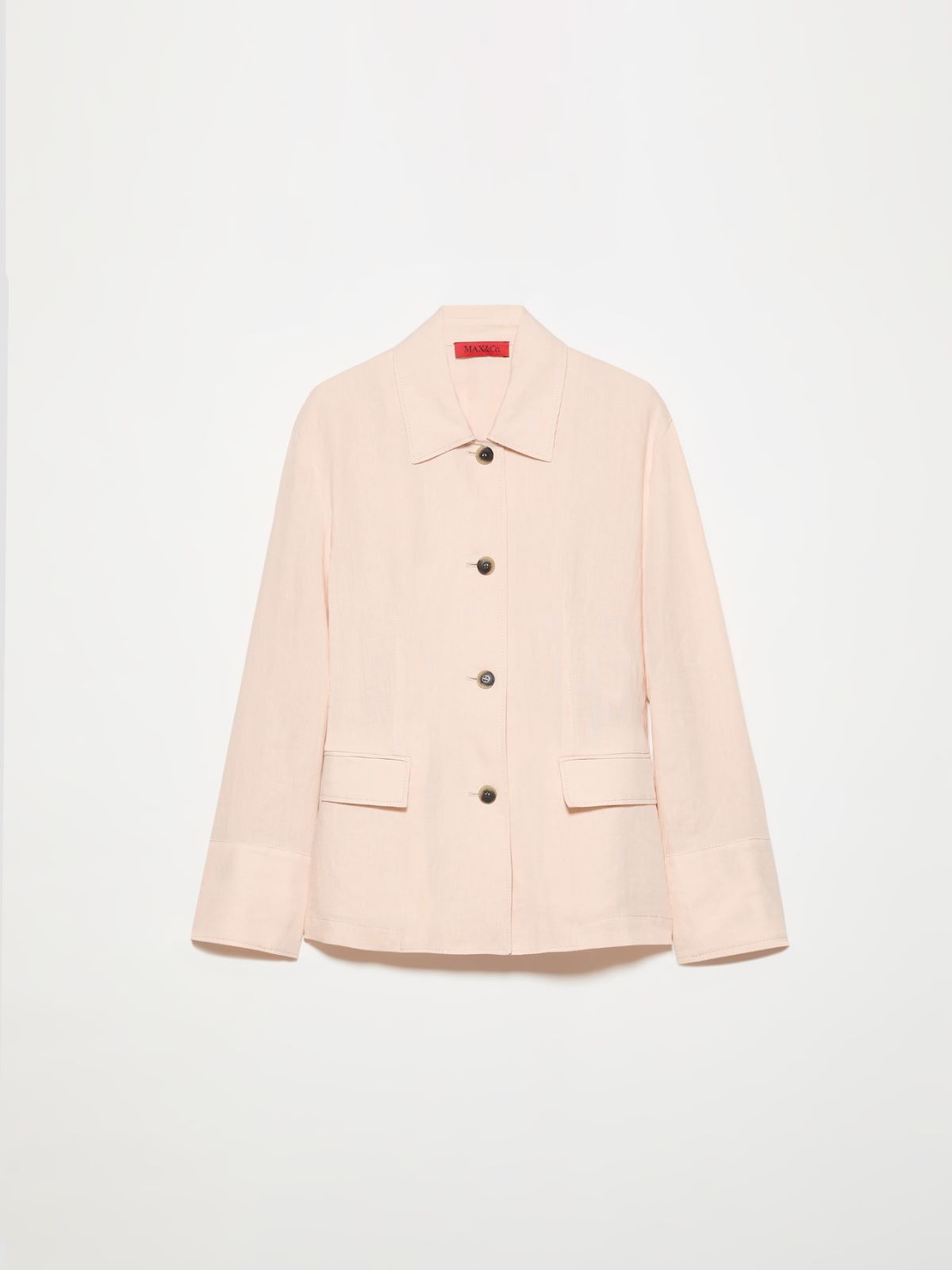 Slim pure linen blazer - POWDER - MAX&Co.