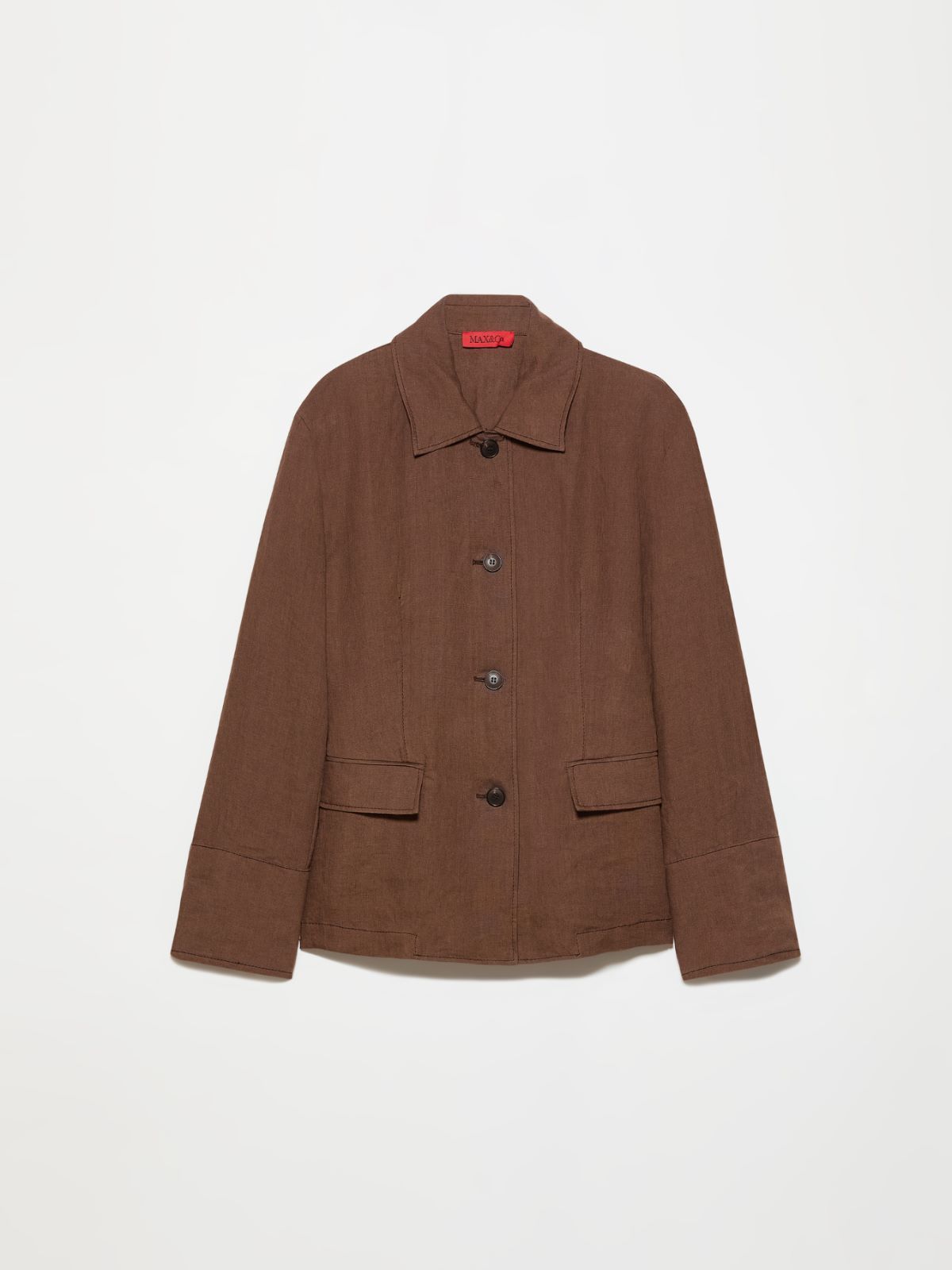 Slim pure linen blazer - COFFEE - MAX&Co.