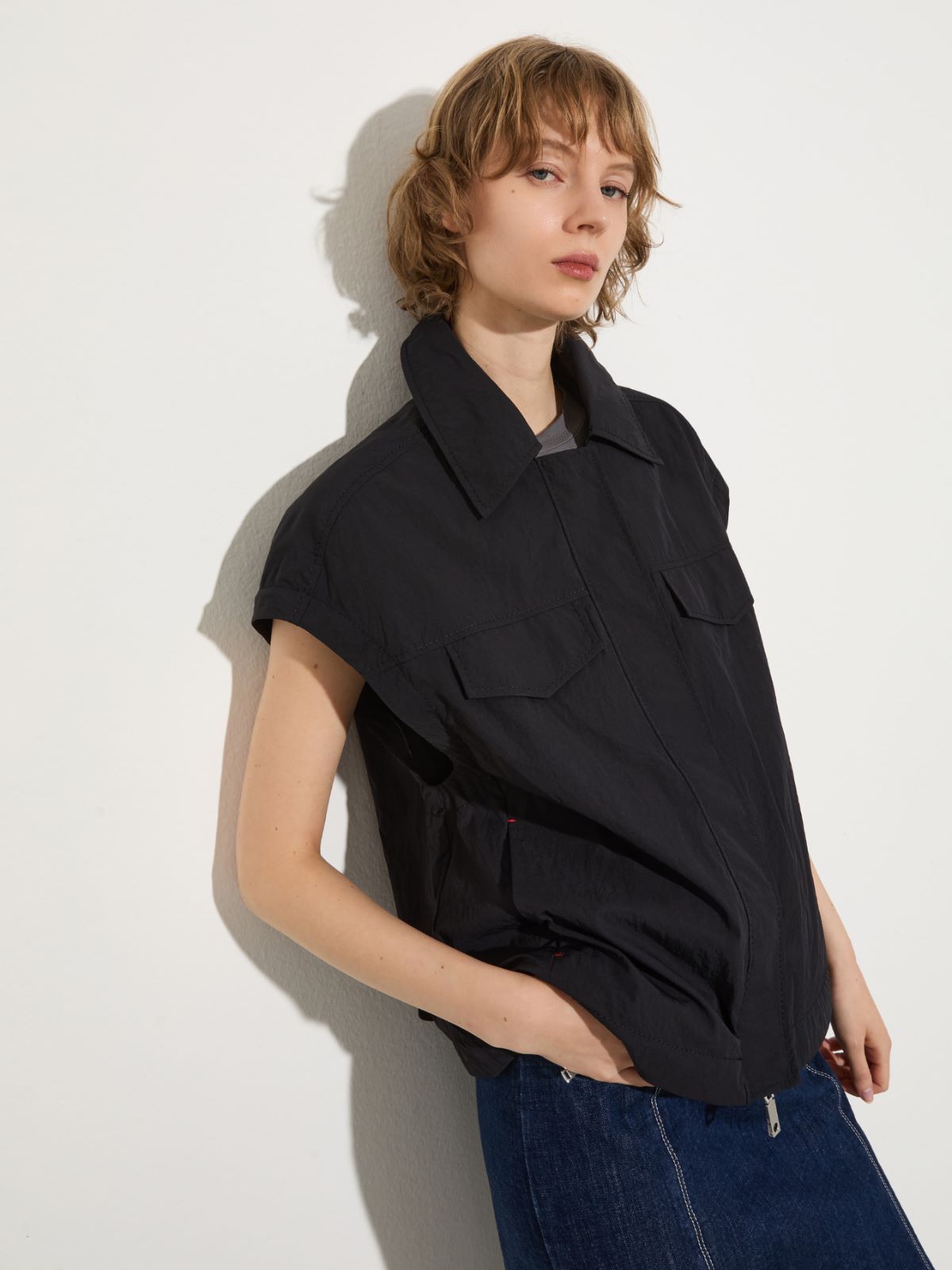 Water-repellent nylon jacket - BLACK - MAX&Co. - 6