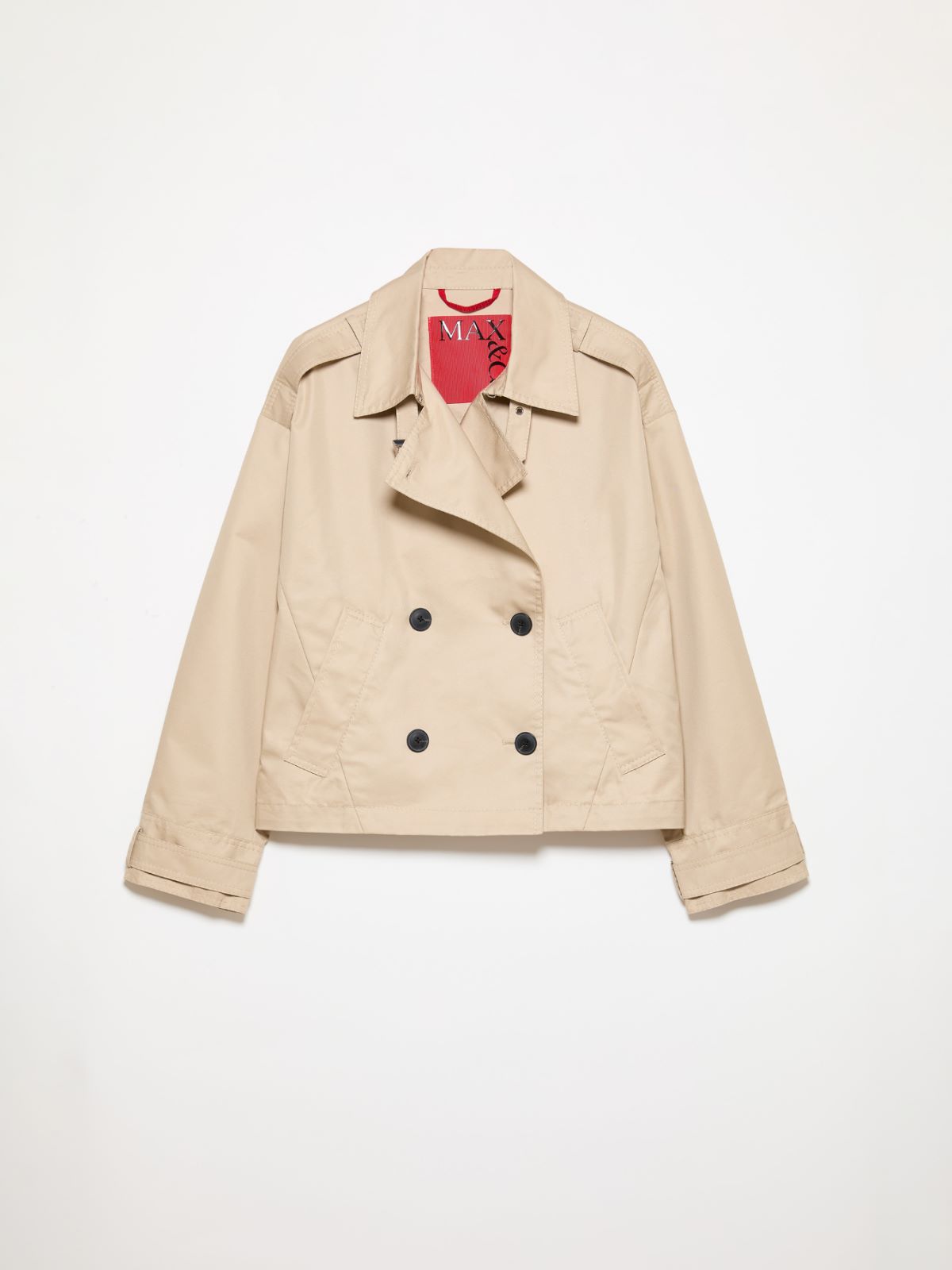 Cropped gabardine trench coat, kaki | MAX&Co. Cropped gabardine trench coat - KAKI - MAX&Co. - 5