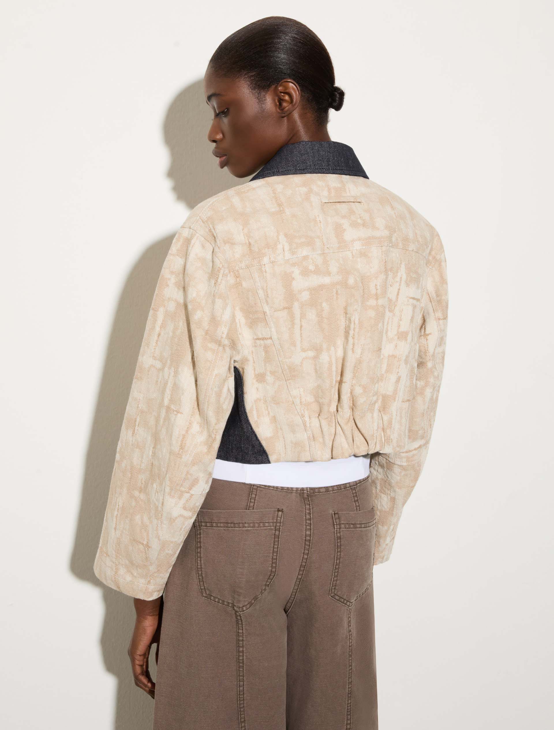 Jacquard fabric jacket, blue jeans | MAX&Co. Jacquard fabric jacket - BLUE JEANS - MAX&Co. - 2