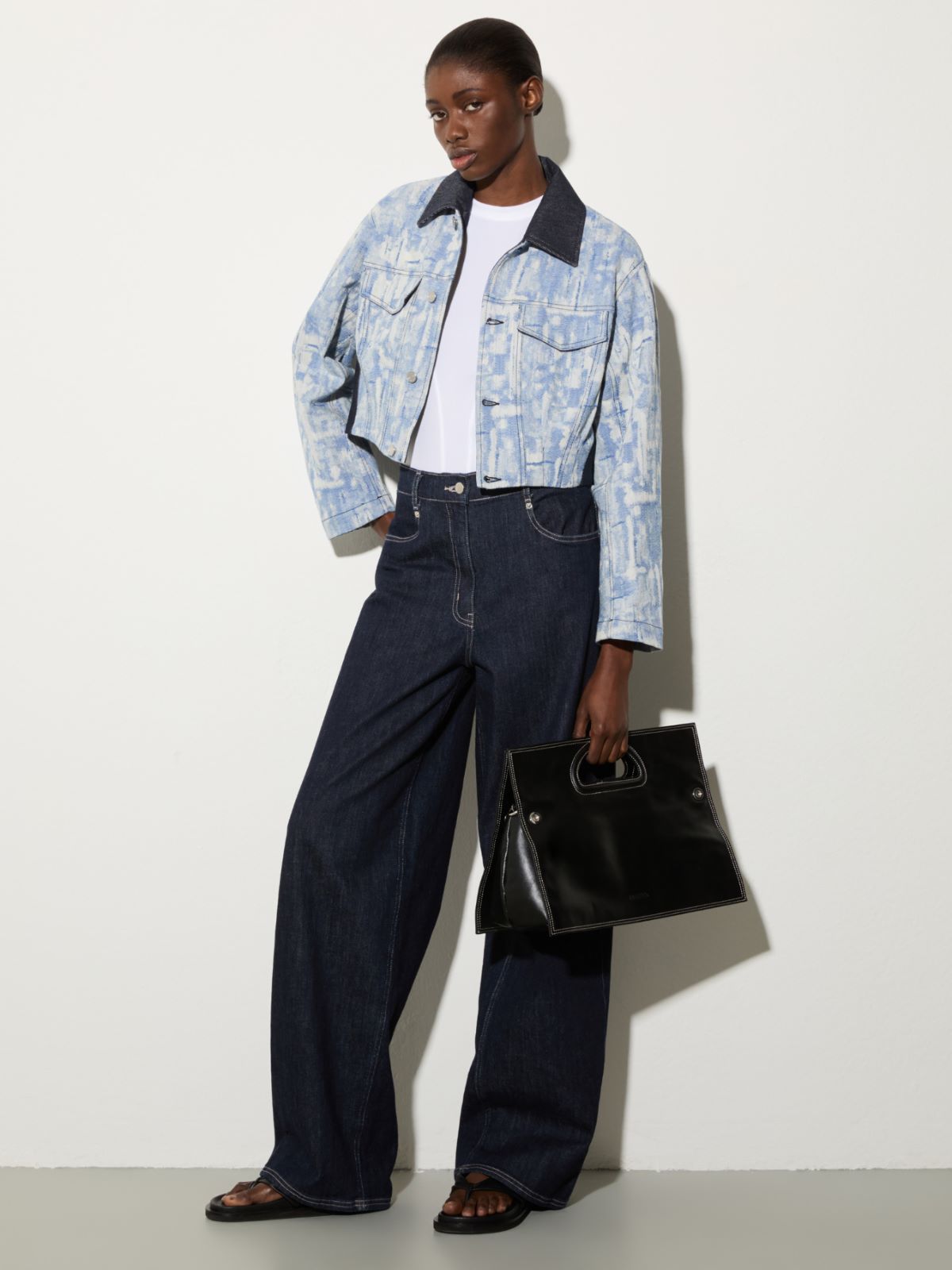 Jacquard fabric jacket, beige | MAX&Co. Jacquard fabric jacket - BEIGE - MAX&Co. - 4