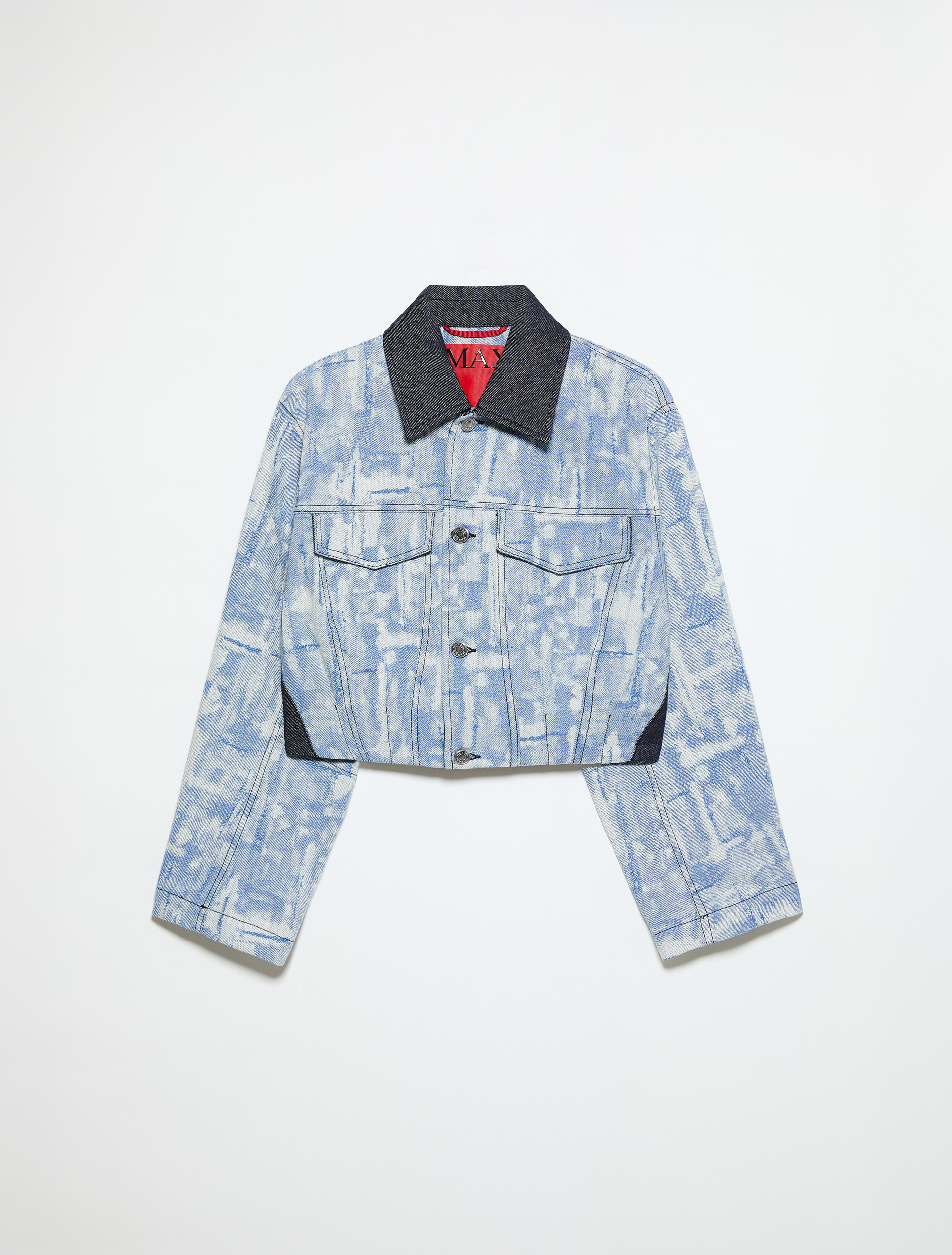 Jacquard fabric jacket, beige | MAX&Co. Jacquard fabric jacket - BEIGE - MAX&Co. - 5