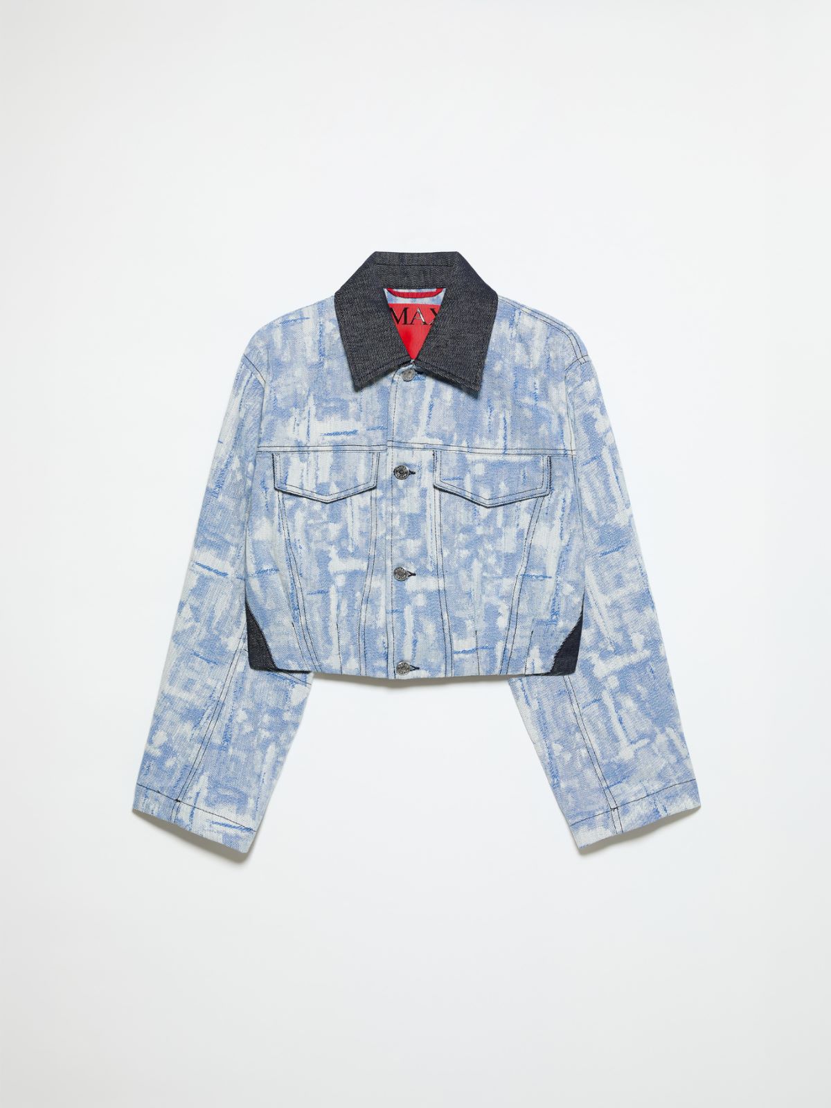 Jacquard fabric jacket, beige | MAX&Co. Jacquard fabric jacket - BEIGE - MAX&Co. - 5