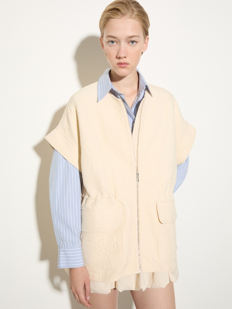 Matelassé fabric jacket - MAX&Co.