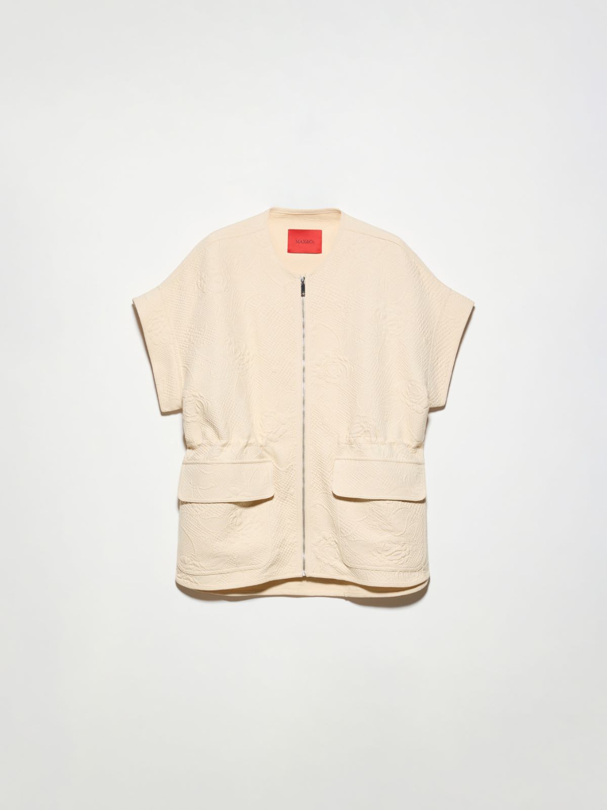 Matelassé fabric jacket - MILK - MAX&Co.