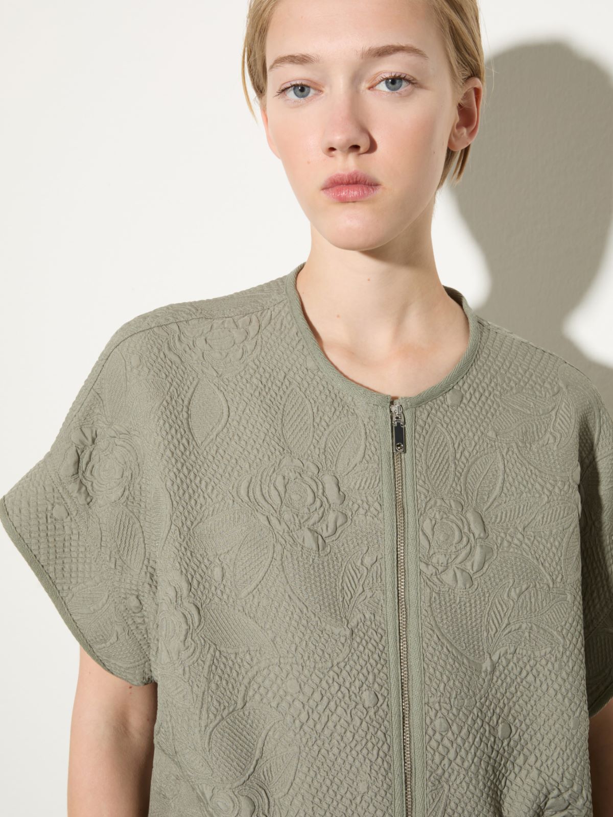 Matelassé fabric jacket - SAGE - MAX&Co.