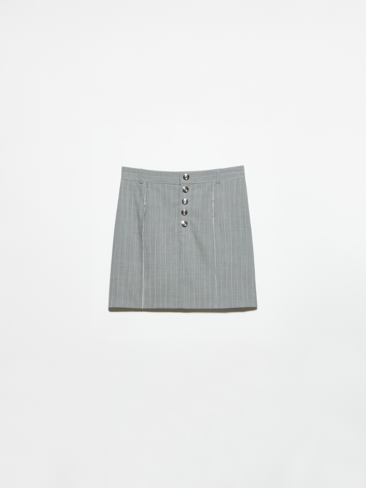 Pinstriped skirt Sami Miró &Co.llaboration - GREY - MAX&Co.
