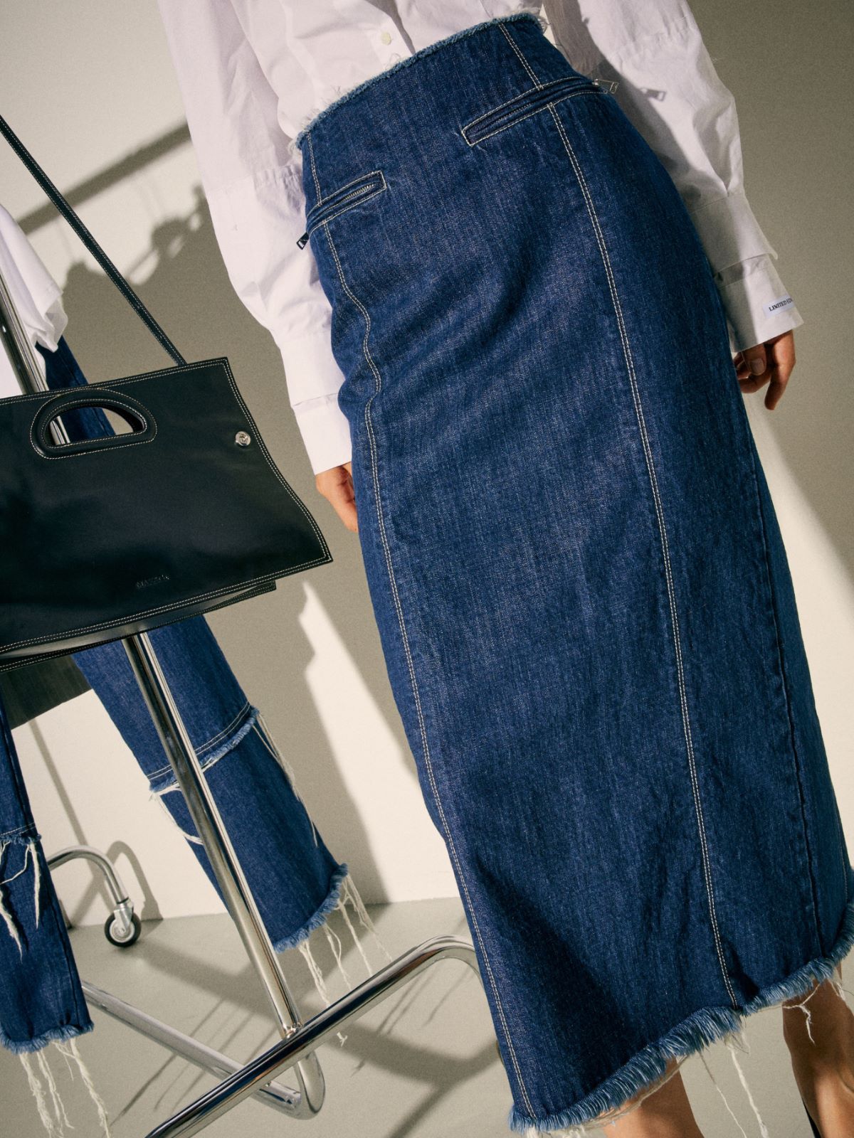 Denim skirt Sami Miró &Co.llaboration - MIDNIGHTBLUE - MAX&Co. - 3