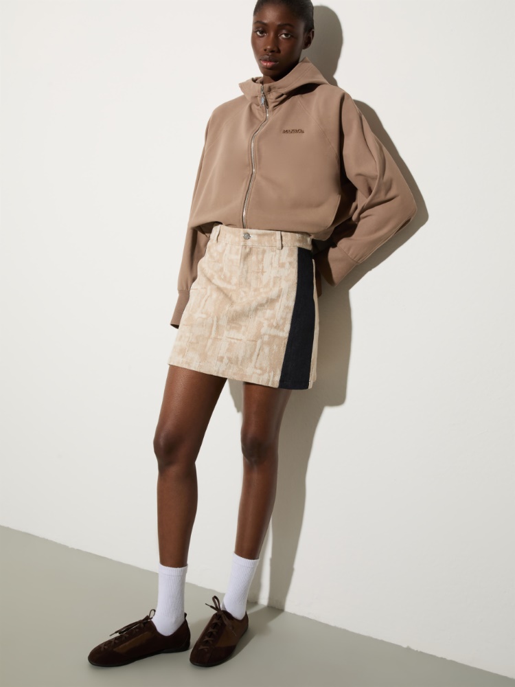 Jacquard fabric mini skirt - MAX&Co.