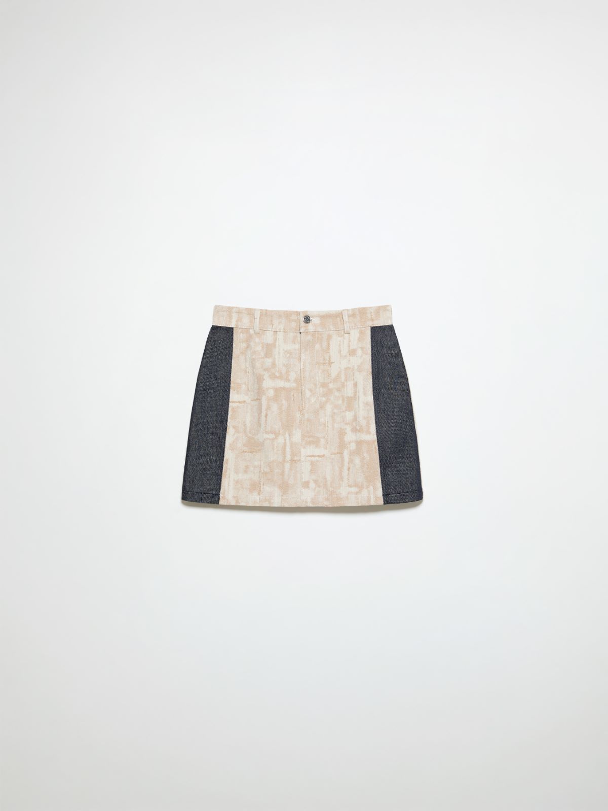 Minigonna in tessuto jacquard - BEIGE - MAX&Co.