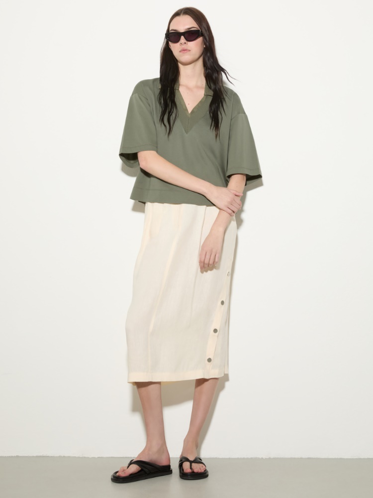 Pure linen midi skirt - MAX&Co. - 4
