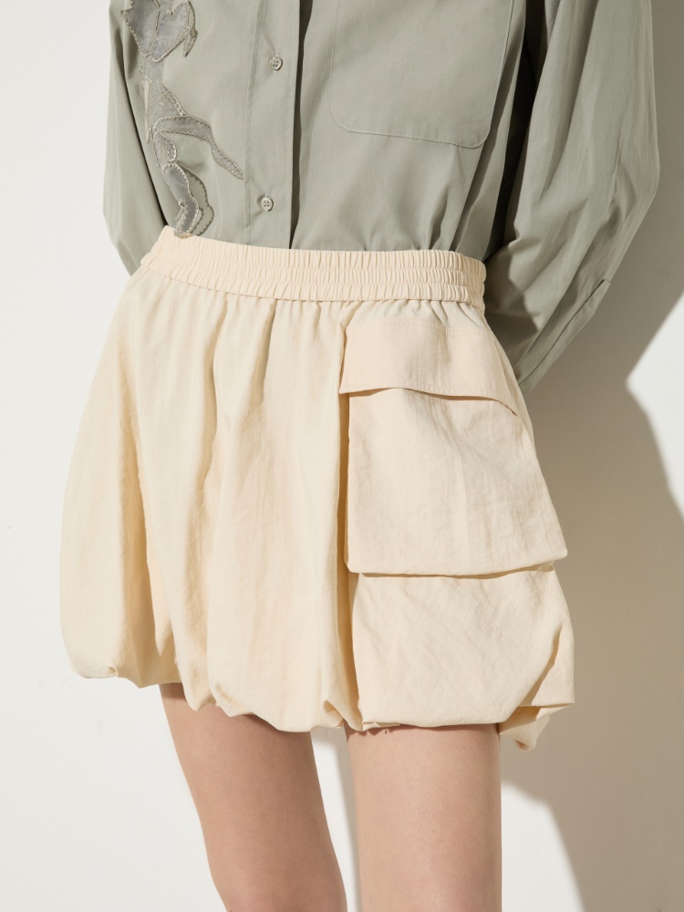 Minigonna balloon in nylon fluido - MAX&Co. - 3