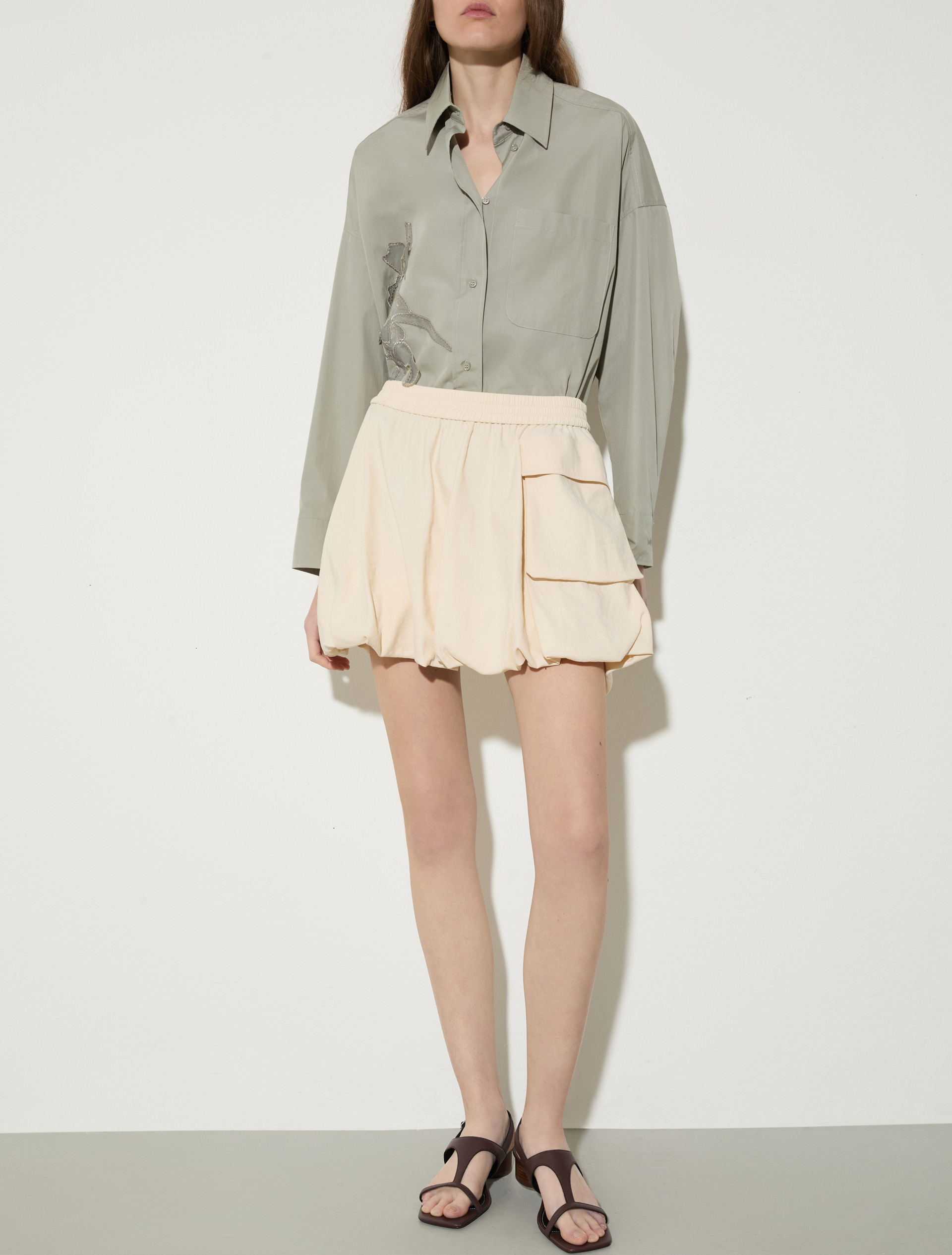 Mini-jupe boule en nylon fluide - MAX&Co.