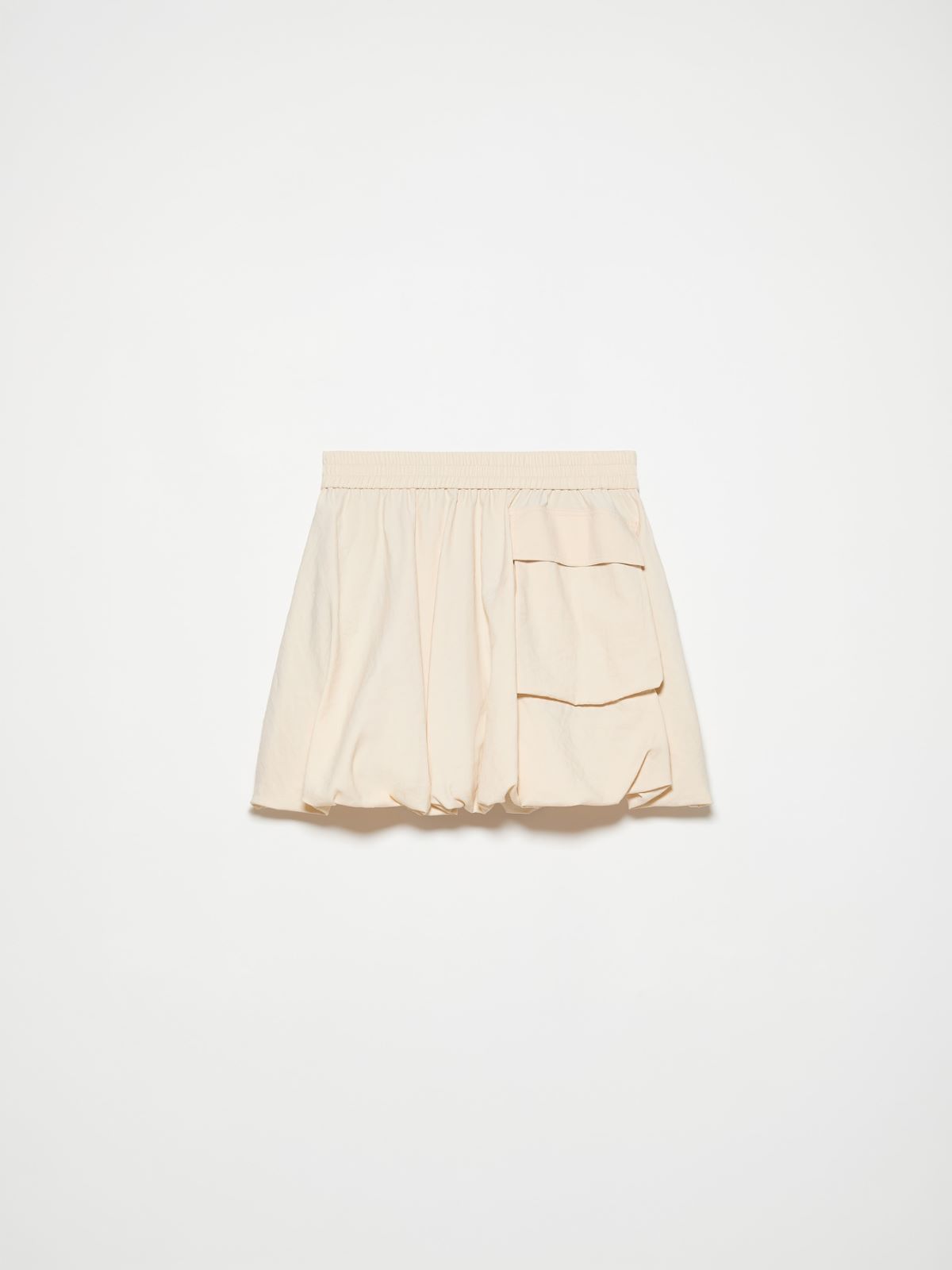 Minigonna balloon in nylon fluido - LATTE - MAX&Co.