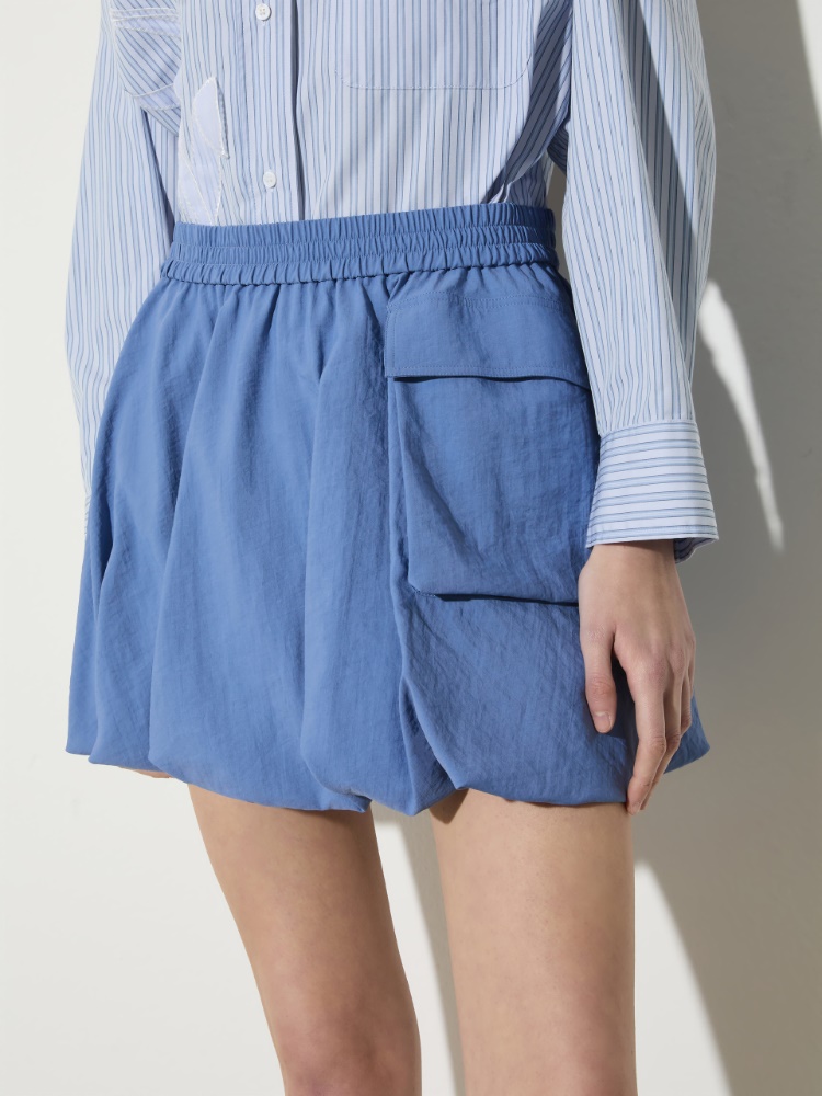 Minigonna balloon in nylon fluido - MAX&Co. - 3