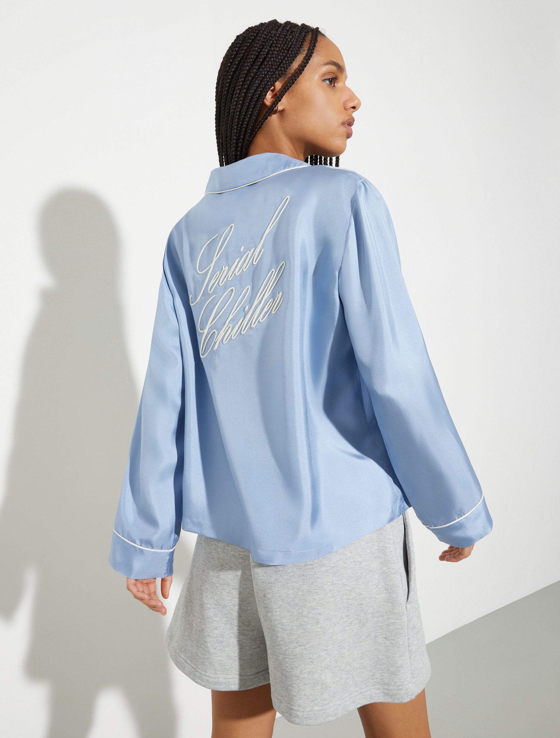 P. Terzini &Co.llaboration silk shirt - LIGHT BLUE - MAX&Co. - 2