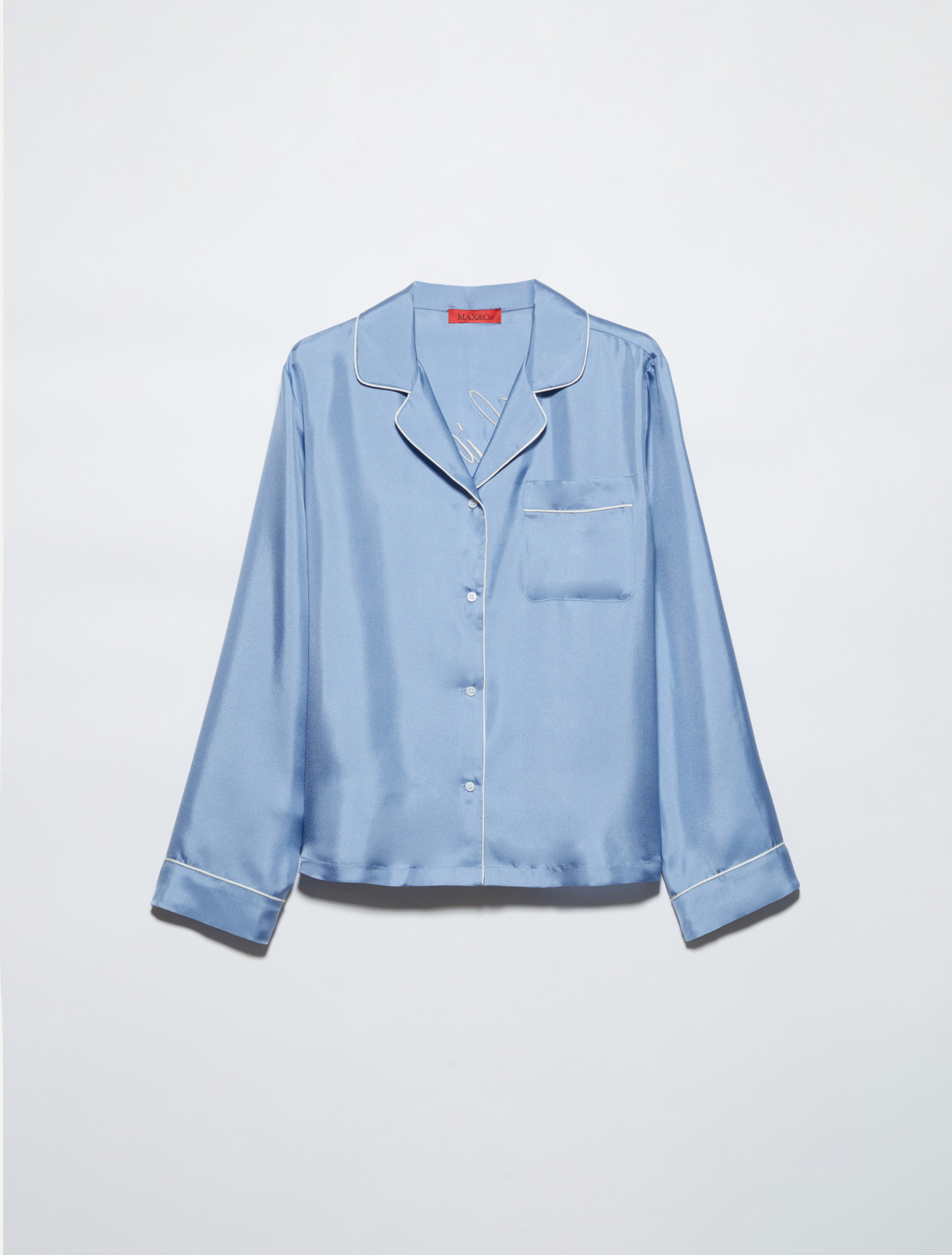 P. Terzini &Co.llaboration silk shirt - LIGHT BLUE - MAX&Co. - 5
