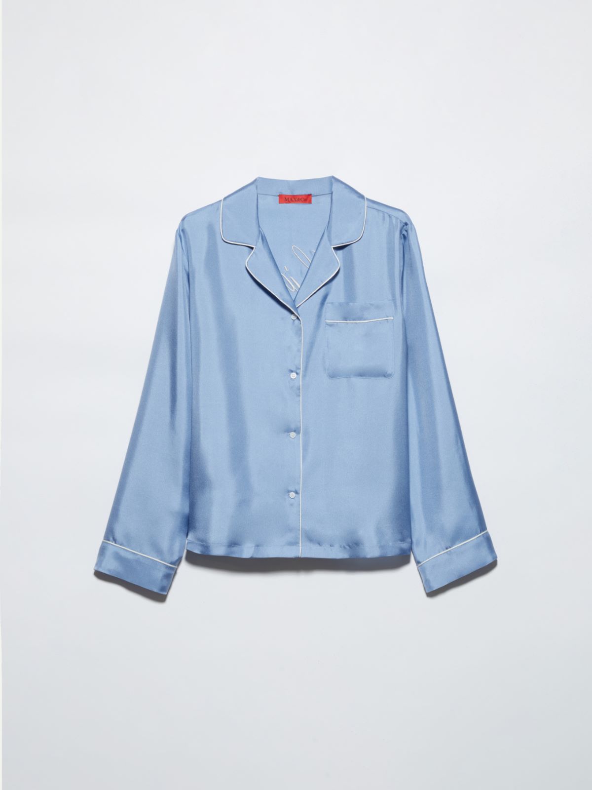 P. Terzini &Co.llaboration silk shirt - LIGHT BLUE - MAX&Co. - 5