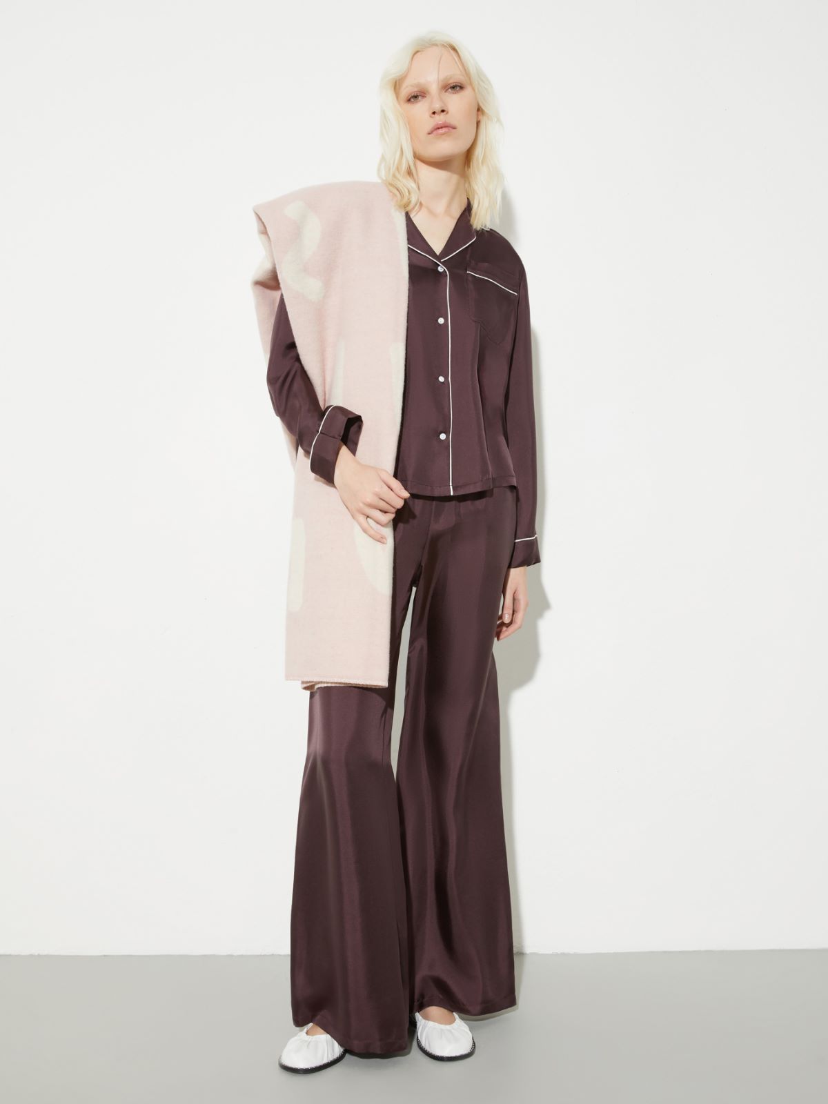 P. Terzini &Co.llaboration silk shirt, aubergine | MAX&Co. P. Terzini &Co.llaboration silk shirt - AUBERGINE - MAX&Co. - 4