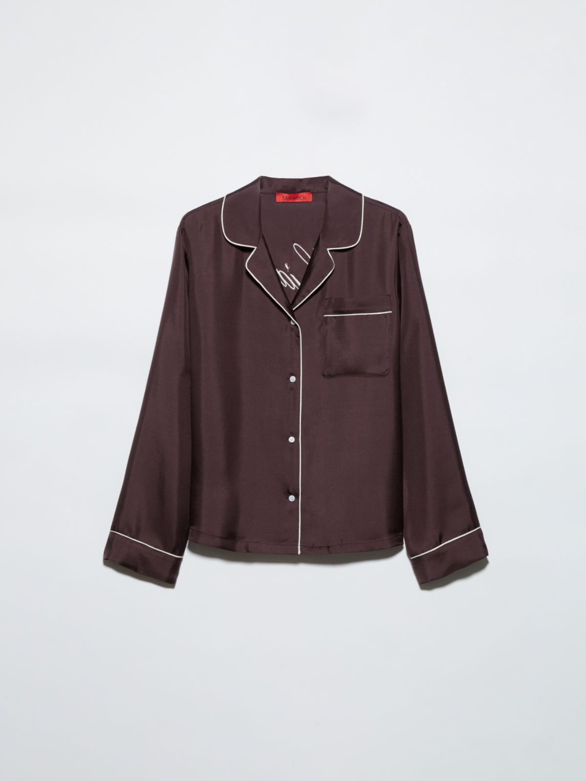 P. Terzini &Co.llaboration silk shirt, aubergine | MAX&Co. P. Terzini &Co.llaboration silk shirt - AUBERGINE - MAX&Co. - 5
