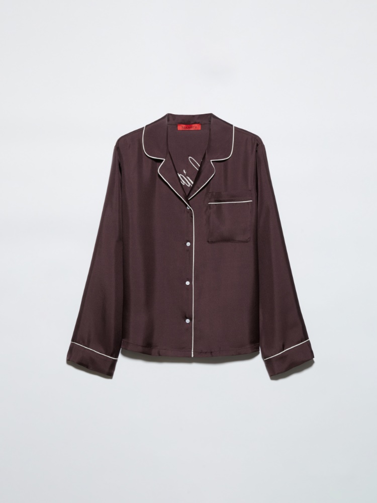 P. Terzini &Co.llaboration silk shirt - AUBERGINE - MAX&Co.