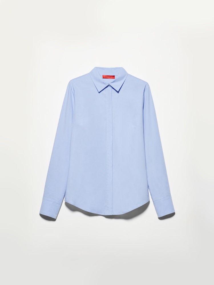 Slim poplin shirt - LIGHT BLUE - MAX&Co.
