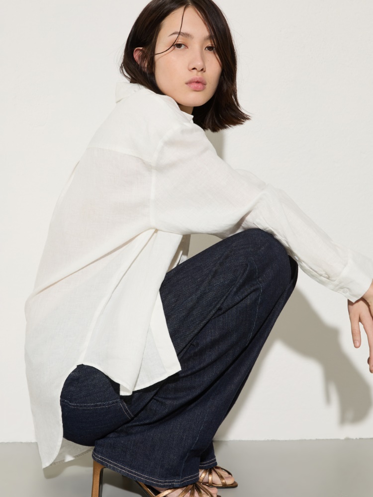 Relaxed-fit linen shirt - MAX&Co. - 3