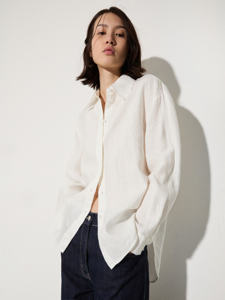 Relaxed-fit linen shirt - MAX&Co.