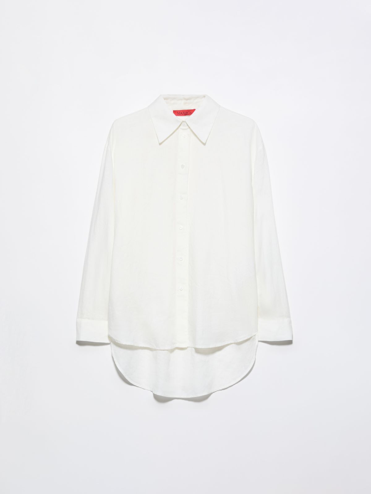Relaxed-fit linen shirt - IVORY - MAX&Co. - 5