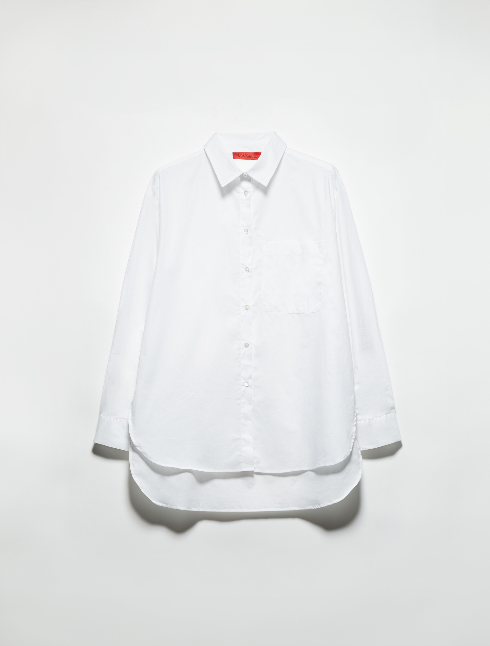 Loose-fitting poplin shirt - WHITE - MAX&Co. - 5