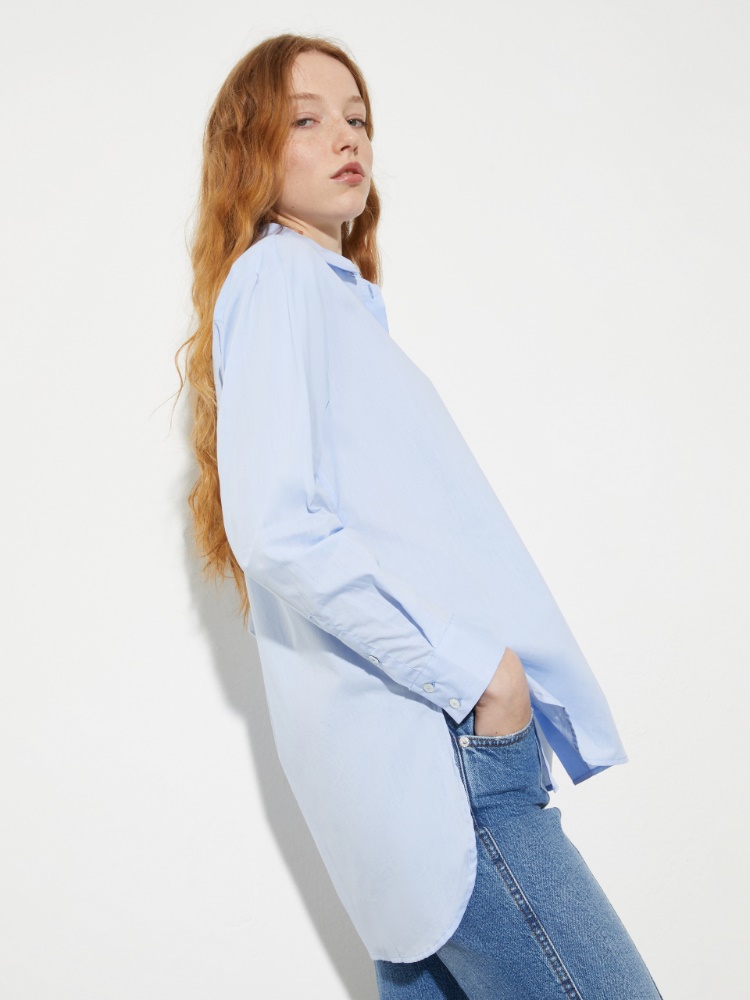 Loose-fitting poplin shirt - MAX&Co. - 3