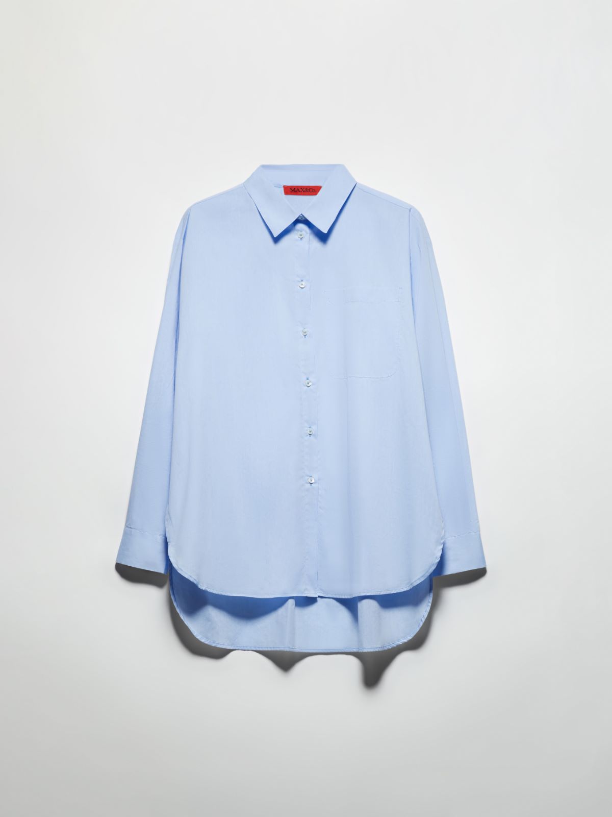 Loose-fitting poplin shirt - LIGHT BLUE - MAX&Co. - 5