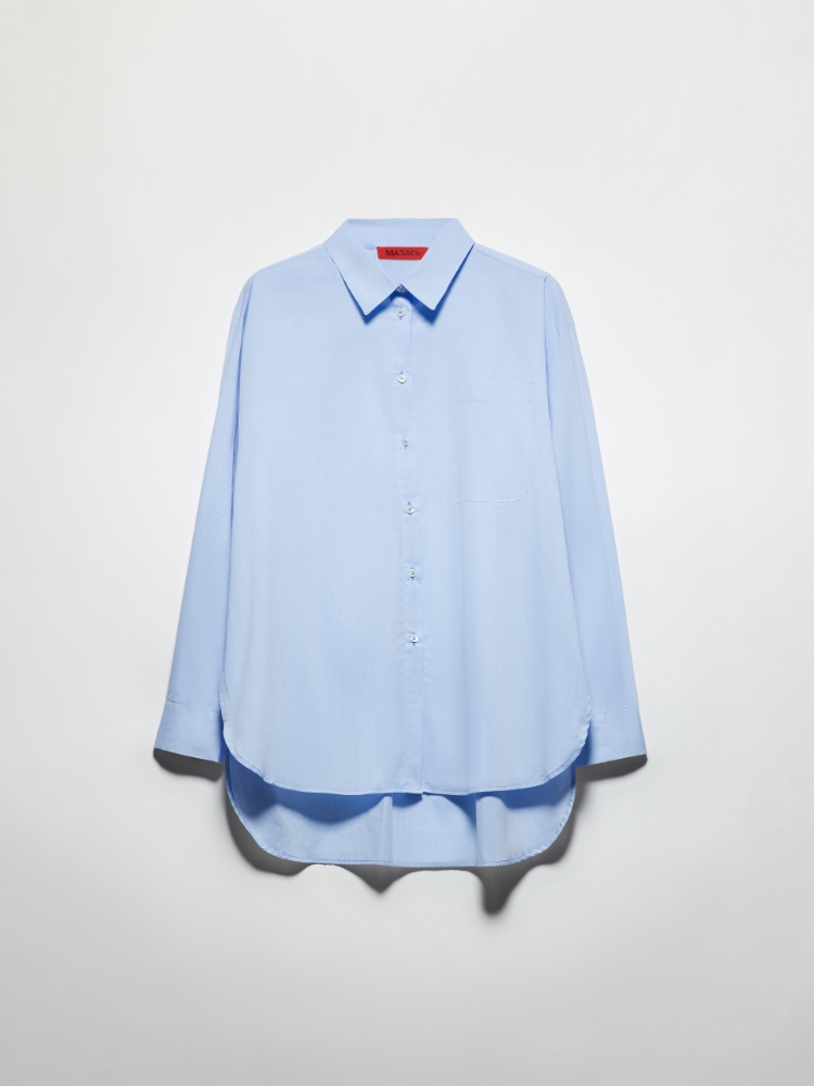 Loose-fitting poplin shirt - LIGHT BLUE - MAX&Co.