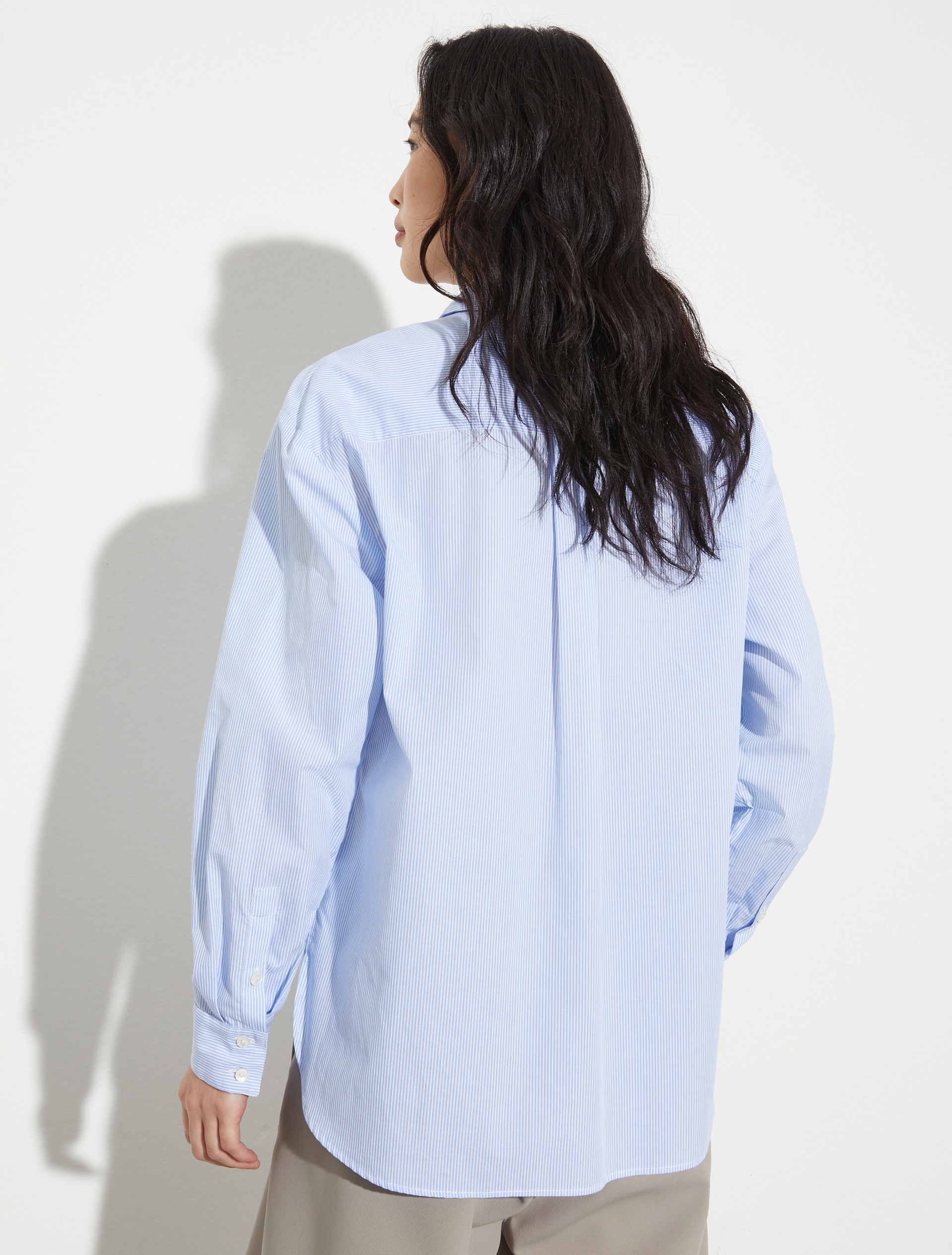 Loose-fitting poplin shirt - SKY-BLUE - MAX&Co. - 2