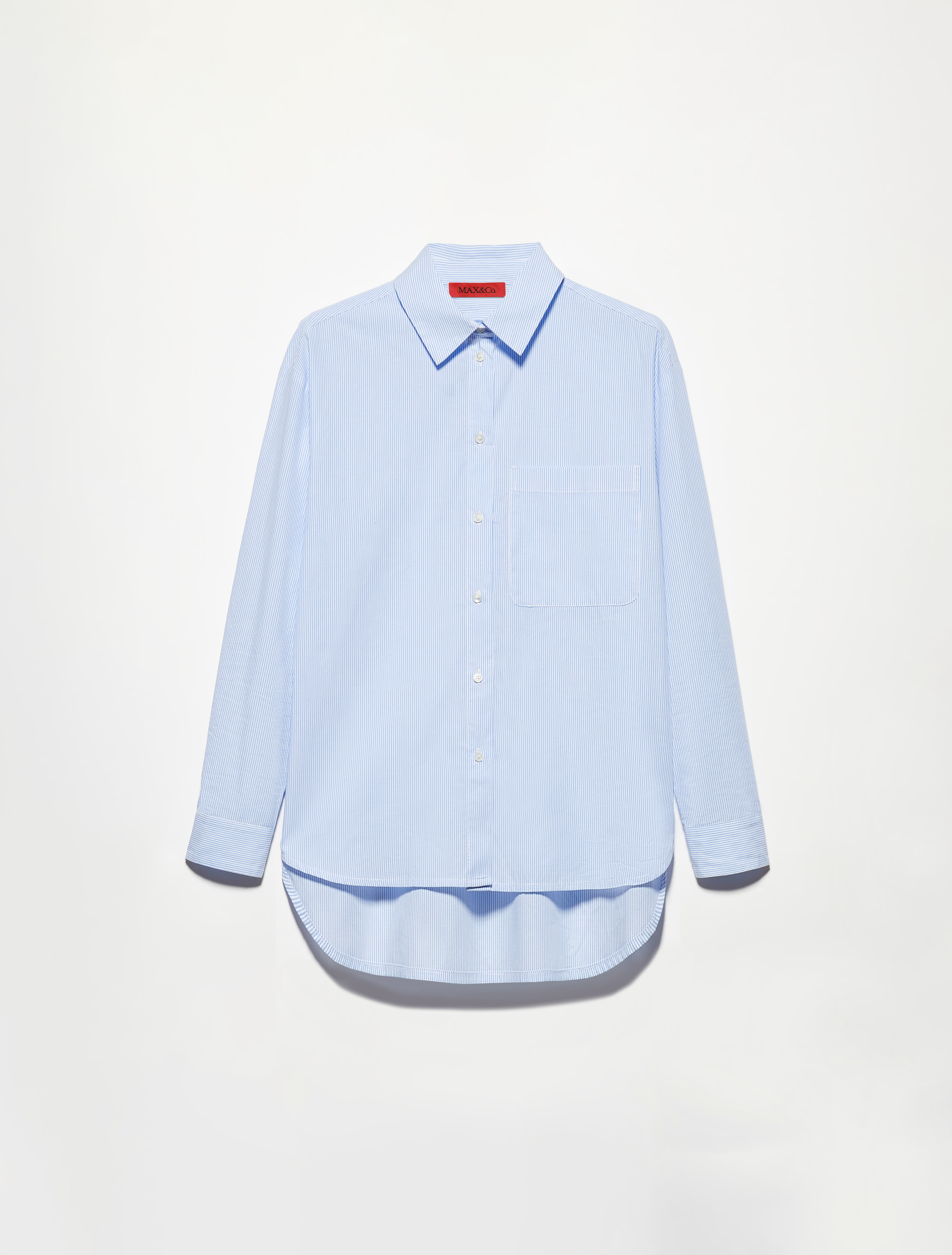 Loose-fitting poplin shirt - SKY-BLUE - MAX&Co. - 5