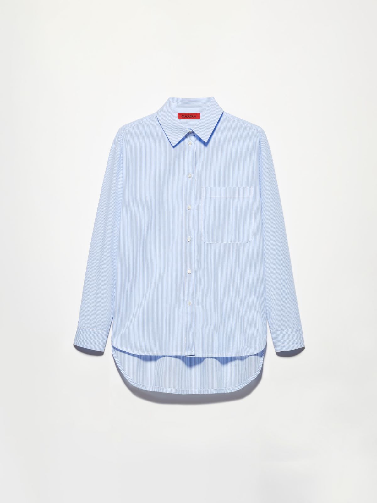 Loose-fitting poplin shirt - SKY-BLUE - MAX&Co. - 5