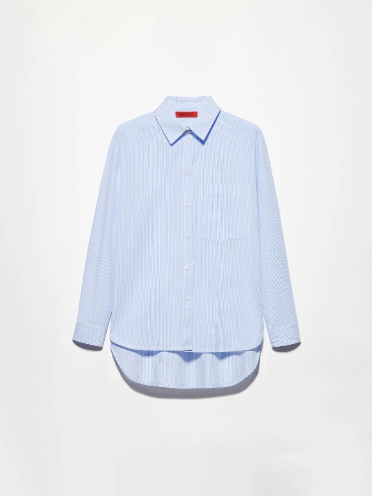Loose-fitting poplin shirt - SKY-BLUE - MAX&Co.