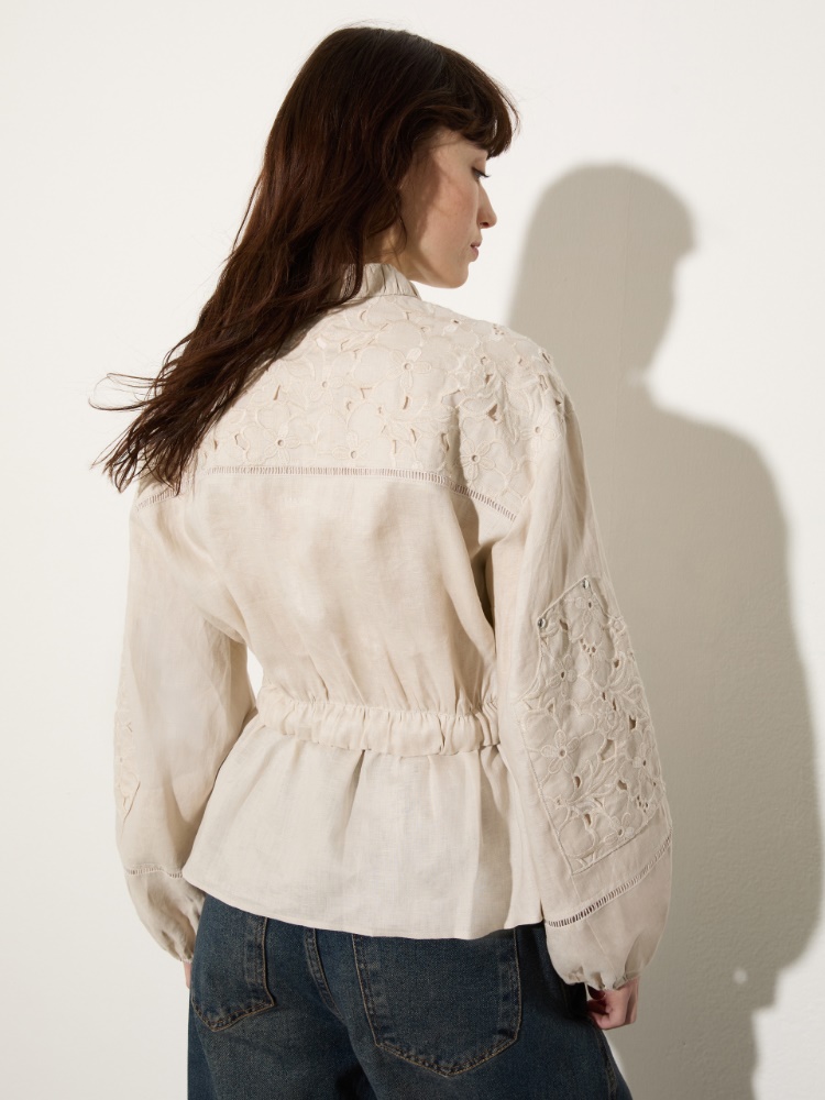 Embroidered linen shirt - MAX&Co. - 2