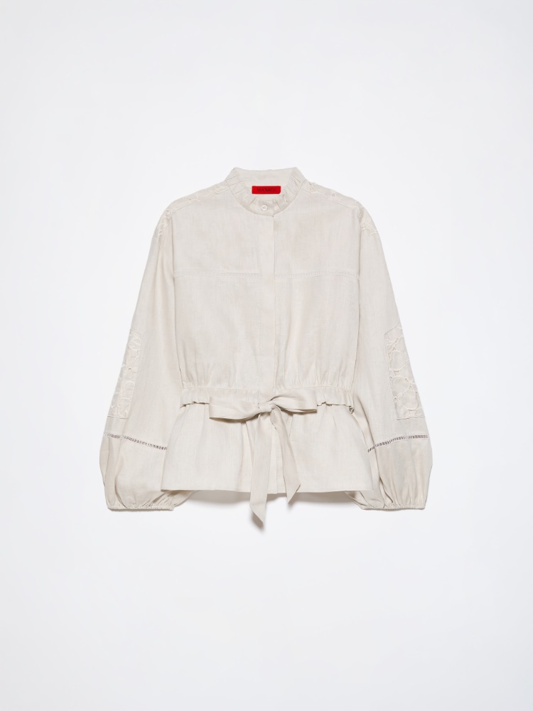 Embroidered linen shirt - MAX&Co. - 5