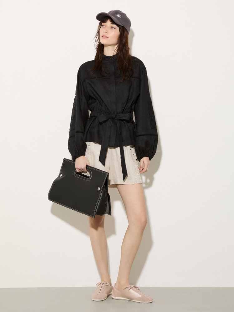 Embroidered linen shirt - MAX&Co. - 5