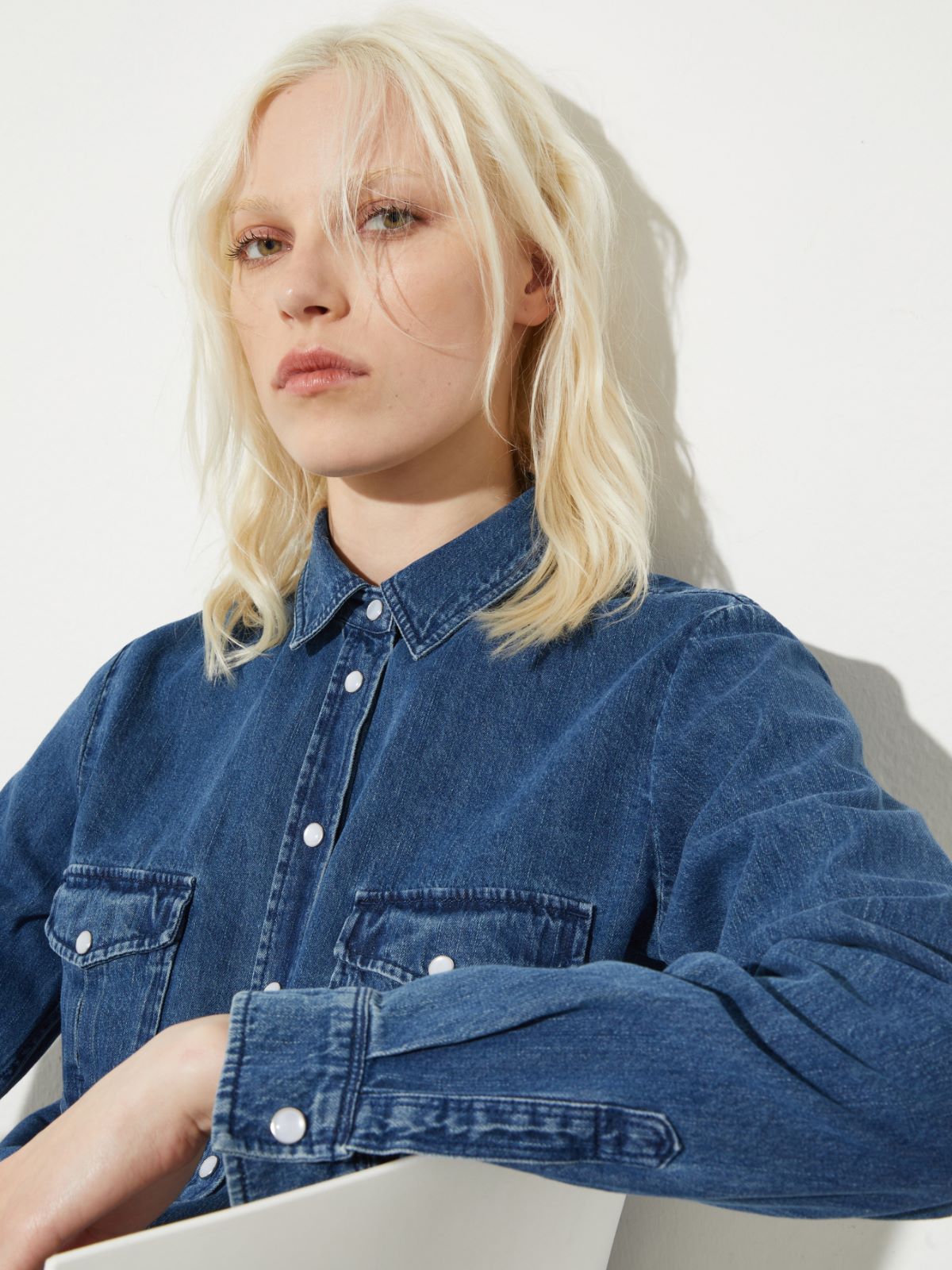 Denim blouse - NAVY - MAX&Co. - 3