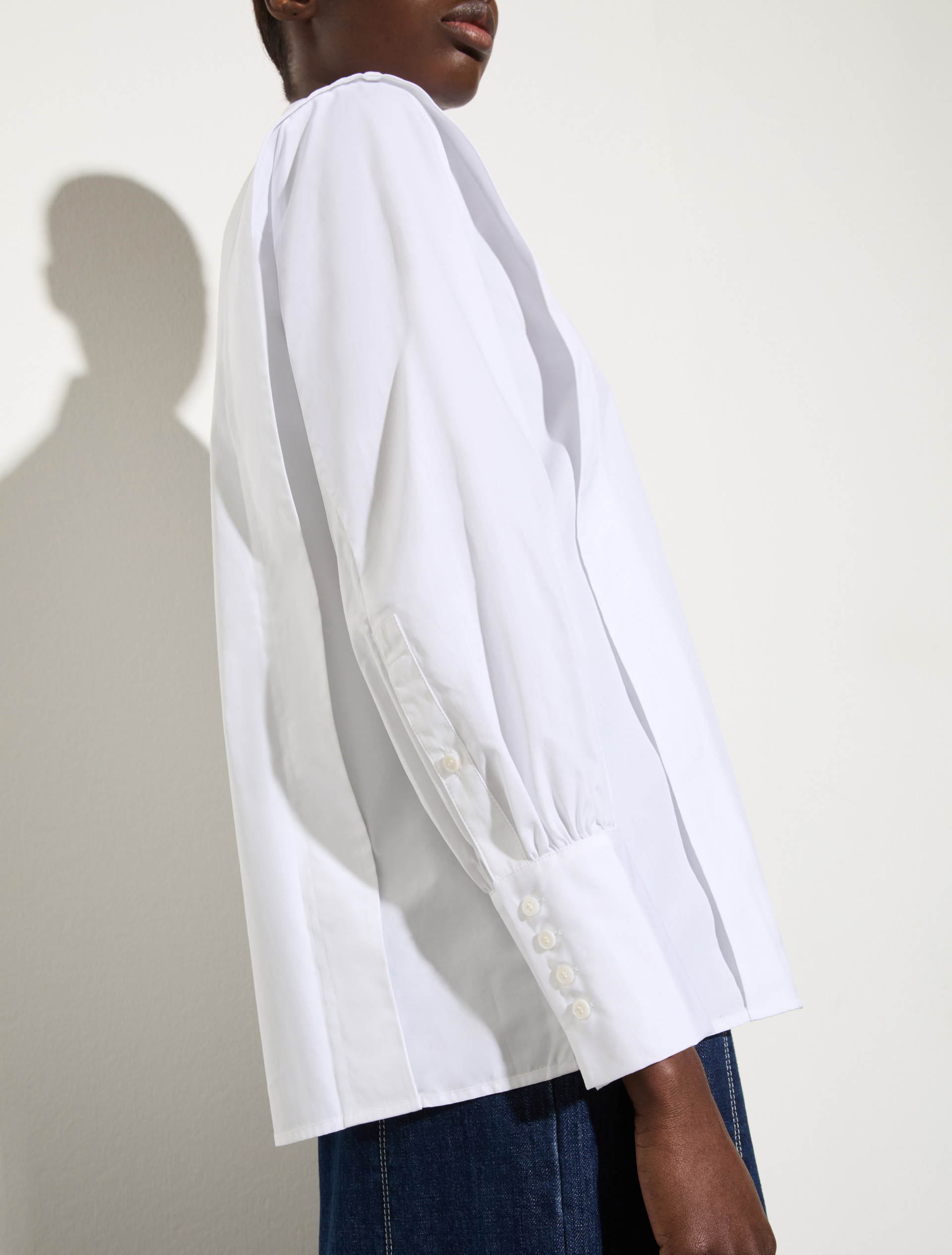 Cotton poplin shirt, white | MAX&Co. Cotton poplin shirt - WHITE - MAX&Co. - 6