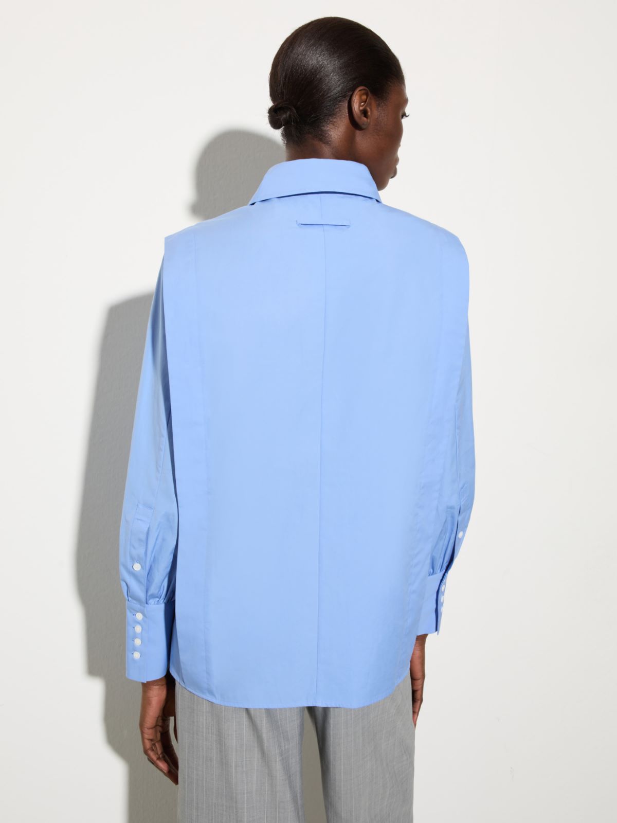 Cotton poplin shirt, light blue | MAX&Co. Cotton poplin shirt - LIGHT BLUE - MAX&Co. - 2