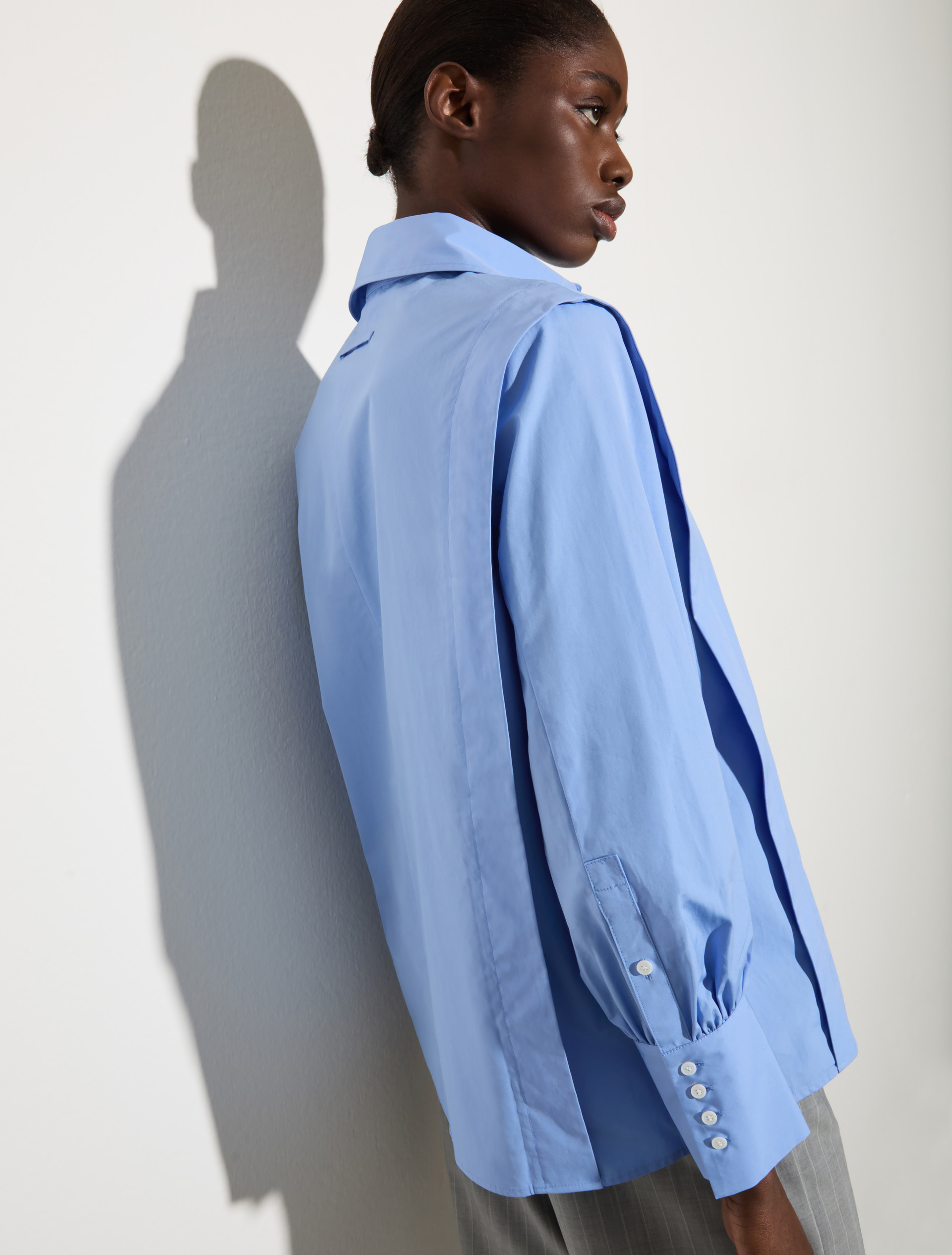 Cotton poplin shirt, light blue | MAX&Co. Cotton poplin shirt - LIGHT BLUE - MAX&Co. - 6