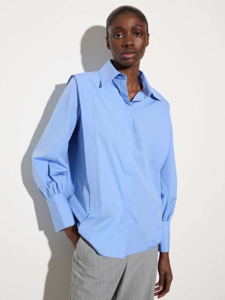 Cotton poplin shirt Cotton poplin shirt - LIGHT BLUE - MAX&Co.