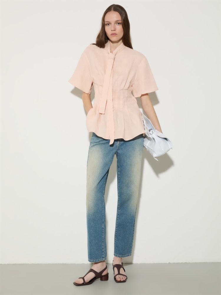 Slim-fit pure linen shirt - MAX&Co. - 5